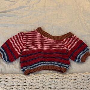 Sachin + Babi Red and Pink Knit Sweater